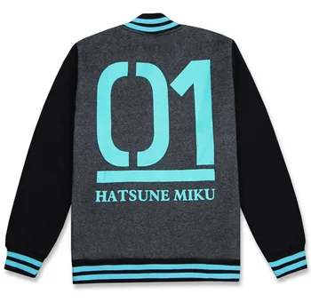 Hatsune Miku uza Haina anime Jacheta de baseball uniforme femei haine cosplay costum fete haine paltoane și jachete cu fermoar