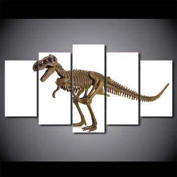 HD tipărite 5 bucată de Pânză de Artă Jurassic Os de Dinozaur Jucărie Model Pictura Decoratiuni de Perete Pentru Camera de zi Transport Gratuit CU-1539C