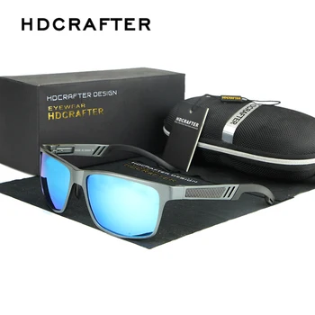 HDCRAFTER Aluminiu Magneziu Polarizat ochelari de Soare Barbati de Conducere Pătrat Ochelari de Soare pentru bărbați Ochelari de Oculos de sol masculino