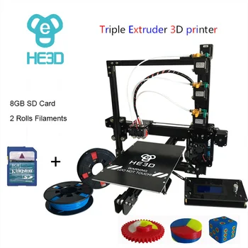 HE3D trei extruder_automatic level_large construi dimensiune 200*280*200 mm reprap EI3 tricolor DIY imprimantă 3D