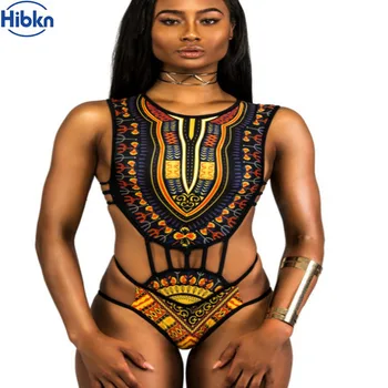 HIBKN sud-African de costume de baie de epocă de imprimare de costume de baie monokini dimensiuni mari amatori de scăldat trikini costum de baie pentru femei costume de baie