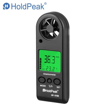 HoldPeak HP-816B Mini-Anemometru cu Viteza Vântului Intervalul 0.3 -30 m/s și Vânt de Măsurare a Temperaturii
