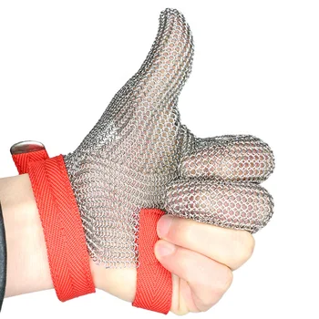 HongCho trei se referă la anti-tăiere sârmă mănuși anti-tăiere mănuși de protecție, inel din otel inoxidabil mănuși