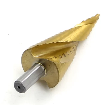 HSS Pas burghie 4mm-32mm canal Spiralat Instrumente de Putere Triunghiulare se ocupe de Prețul en-Gros de 15 pași Foraj de metal de Titan