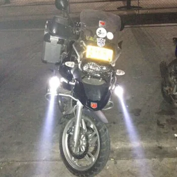 Huiermeimi 1Pair Motocicleta faruri cu LED-uri U5 12V 125W motocicleta Decorative lampa Far moto spoturi 3000lm spot de lumină cap