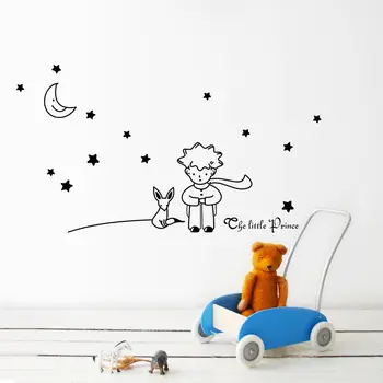 HWHD Stele Luna Micul Prinț Băiat de Arta de Perete de Vinil Autocolant decor Acasă Decalcomanii de Perete transport gratuit