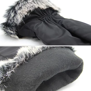 Iarna mai Cald Mănuși de Vânt în jos, mănuși pentru Femei, mănuși negre JXJ-164