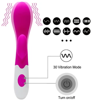 IKOKY Dildo Vibrator Dual Vibration G Spot Masaj Clitoris Stimula Vibratoare pentru Femei Adulte Jucarii Sexuale pentru Femeile de 30 de Viteza AV Stick