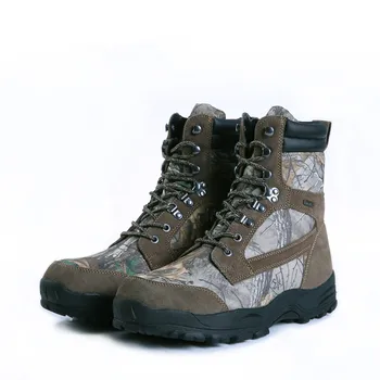 Imitație de piele de căprioară de înaltă tub în aer liber vânătoare pantofi barbati trekking camping din piele bionic camuflaj impermeabil desert boots tactice
