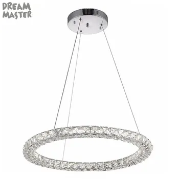 Inel lampa LED iluminat candelabru de lustru trei părți lumini cu LED-uri moderne acasă Cerc diamant artă singur led corpuri suspendate