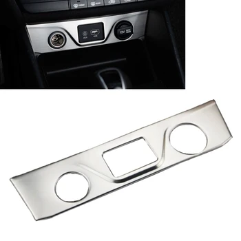 Interior ABS Chrome Bricheta USB Port Garnitura Capac Decal Turnare Pentru Hyundai Tucson 2016 2017