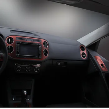 Ipoboo Auto-Styling Interior Masina Noua Consola centrala Culoare Schimbare Fibra de Carbon Laminat Decalcomanii Autocolant Pentru VW Tiguan 2010-2016