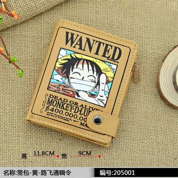 Japonia Anime Desene Animate Bărbați, Băieți, Femei, Fete Scurt Portofel One Piece Luffy Roronoa Zoro Tony Chopper Basm Tokyo Ghoul Totoro