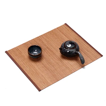 Japonia Stil De Bambus Ceașcă De Ceai Mat Ceai Zen Accesorii Lenjerie De Roller-Coastere Pliabil Placemat Izolare Pad Ceai Banchet