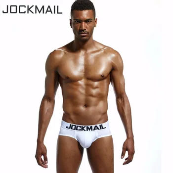JOCKMAIL Brand 6PCS Clasic bază de Bumbac Bărbați Chiloți Boxeri Gay Lenjerie intima Penis de Talie mică alunecare homme chilotei Sexy Bărbați trunchiuri