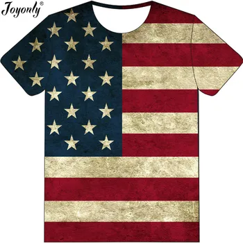 Joyonly Nou 2018 Vară pentru Copii 3D Imprimate T-shirt Steagul Statelor Unite de Design T-shirt Tee Topuri Băieți Fete Cool Haine