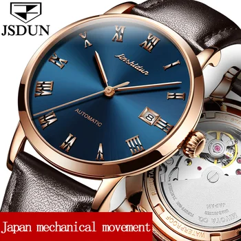 JSDUN de Înaltă Calitate Tourbillon Ceasuri Barbati din Piele ceas de Lux de Brand de Afaceri de sex masculin cuarț Încheietura Ceasuri