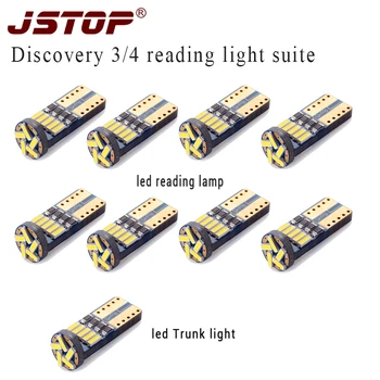 JSTOP 9pcs/set led-uri lumina de citit 4014SMD Portbagaj lampa w5w t10 led 6000K Interior becuri 12V led auto canbus auto lumina de citit