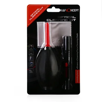 K&F CONCEPT 3 in 1 Camera de Curățare Obiectiv Kit Perii+Curățare Pen+Pânză de Curățare pentru Lentile de aparat de Fotografiat si Filtre Senzor Ecran LCD