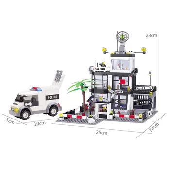 KAZI Secția de Poliție Blocuri Compatibil Marca Majore Blocuri 3D Model Cărămizi Brinquedos Jucarii Pentru Copii Cadouri