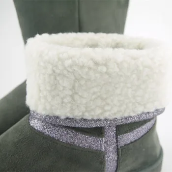 Koovan De Anul Nou De Vânzare 2017 Moda Sclipici Femei Cizme De Zăpadă Cald Blana De Pluș Pantofi Femei Cizme Pentru Iarna Dimensiuni Mari 43