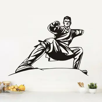 Kung Fu Autocolant Perete Marțiale Vinil Murală în Stil Chinezesc Art Decal Acasă Decor Nou Popular Detașabil Decalcomanii de Perete ZA364
