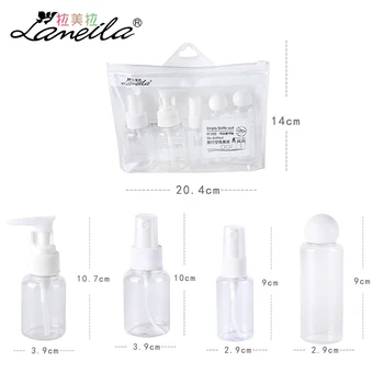 LAMEILA 5pcs Gol Container Cosmetice de Călătorie Sticla Set cu Spray Sticla de Borcan Cosmetice Reîncărcabile Sticla de Plastic Sampon Borcan Set