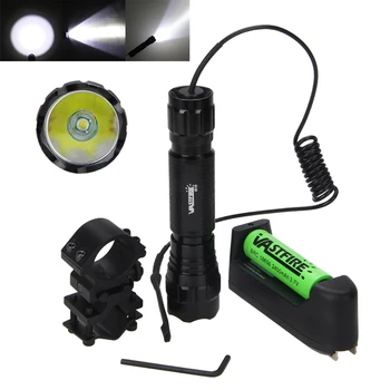 Lanternă tactică 5000 Lumeni XML T6 LED Lanterna Portabil de Vânătoare, Camping Lanterna +Mount +Întrerupător la Distanță +Set de Baterii