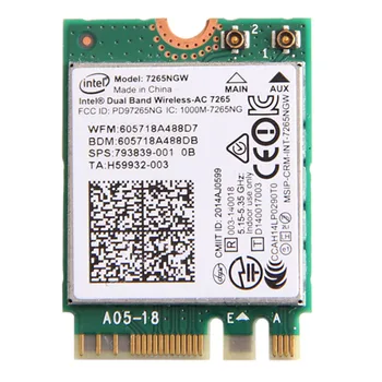 Laptop Intel Wlan Pentru 7265NGW Dual band Wireless-AC 7265 867Mbps 802.11 ac 2 x 2 wi-fi + Bluetooth BT 4.0 unitati solid state M. 2 Mini Card