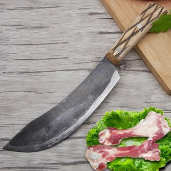 LD Transport Gratuit Metal Forjat lucrate Manual din Oțel Clip Chef-Cutit pentru Dezosat Split Măcelar Carne Cutit de Bucatarie Profesionale Feliere Cuțite