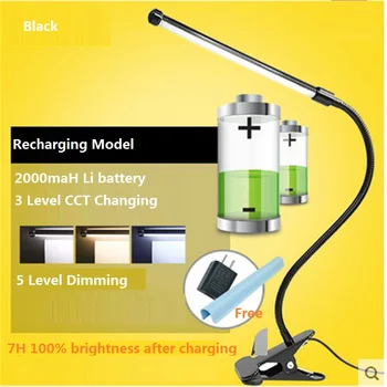 Led reincarcabila lampă de masă ,2000maH baterie Li 5 nivelul de atenuare și CCT schimbare lumini de lectură pentru paturi,de urgență lampă de birou