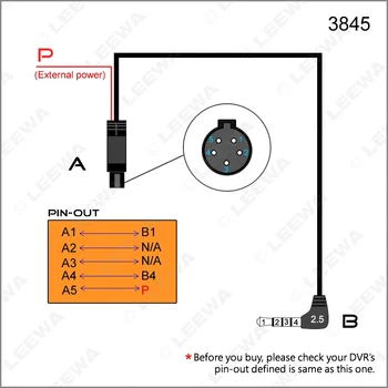 LEEWA 10m 2,5 mm TRRS Jack Conector Pentru 5Pin Video Cablu de Extensie Pentru Camion/Duba Auto DVR Camera Camera de Rezervă #CA3845