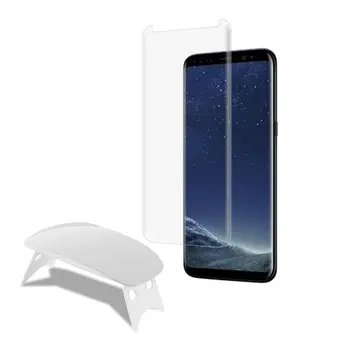 Lichid Plin de Lipici 3D Temperat Pahar Ecran Protector cu Kitul de Instalare Pentru Samsung Galaxy S9 S9 Plus 2 buc Sticlă cu 1 Lumina UV