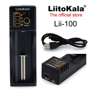 Liitokala Lii-100 1.2 V, 3.7 V, 3.2 V 3.85 V AA /AAA 18650 18350 26650 10440 14500 16340 25500 NiMH baterie de litiu, încărcător inteligent