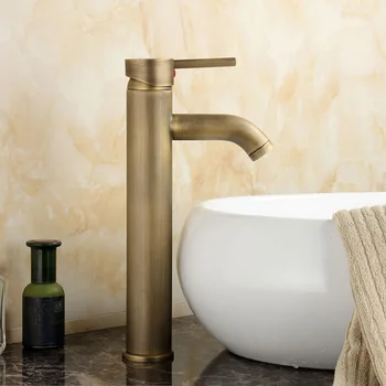Livrare gratuita epocă bazinul robinete bronz baie robinet robinet din alamă mâner unic de apă caldă și rece robinet GZ-7027
