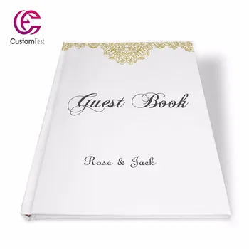 Livrare gratuita Nunta de Aur decorate personalizate carte de Oaspeti GB005V