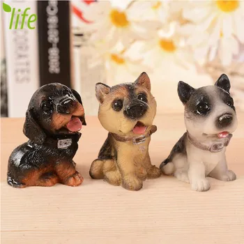 LMD 12 buc/lot Pup Ornamente Copil Jucărie Frumoasă Miniatură Rășină Câine Drăguț papusi Figurine pentru Cadou 1 buc Transport Gratuit