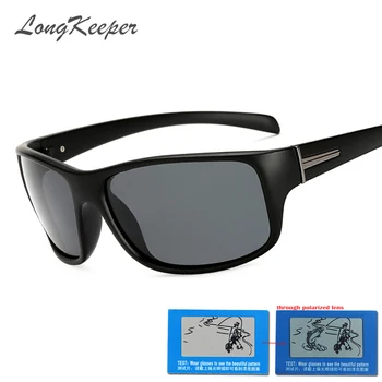 LongKeeper Brand Clasic pentru Bărbați ochelari de Soare Polarizat Oameni de Conducere Ochelari de Soare Vintage Cadru de Plastic Ochelari de cal de sex Masculin Ochelari de Gafas