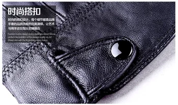 LongKeeper din Piele Mănuși Negre Complet Deget, Mănuși pentru Bărbați de Iarnă Luvas Militare guantes Armata luvas de couro SX32