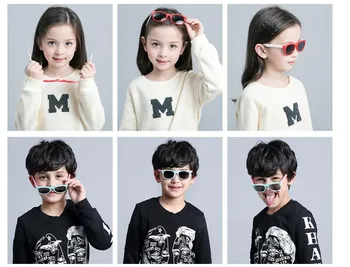 LongKeeper Flexibil Copii ochelari de Soare Polarizat Siguranță pentru copii Ochelari de Soare UV400 Eyewears Cadou Pentru Copii Sugari Copil Cu Caz