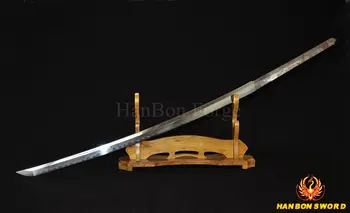 Lut Temperat Full Tang Manual Lama Pentru Japoneză Samurai Katana Sabie de Damasc Pliat Lame Ascuțite din Oțel Poate Tăia Copaci BL010