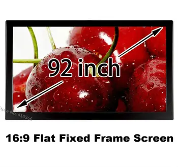 Made In China mai mic Pret 92 Inch Embowed Negru Cadru Fix Ecran de Proiectie Cinema 3D Proiector de Film Panza de 16:9