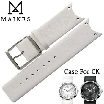 MAIKES Autentic Curea din Piele de Vițel Maro Ceas Trupa Caz Pentru CK Calvin Klein KOH23101 KOH23307 Watchbands