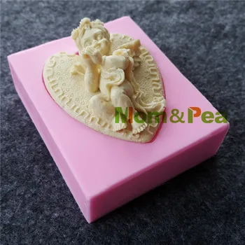 Mama&Mazare 1166 Transport Gratuit Inima & Angel Mucegai Silicon Decorare Tort Fondant Tort 3D Mucegai de Calitate Alimentară