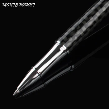 Mare MONTE MUNTELE de suveniruri ediție fibra de carbon negru roller Pix de lux superb diamant de Un cârlig de scris de birou pen cadou