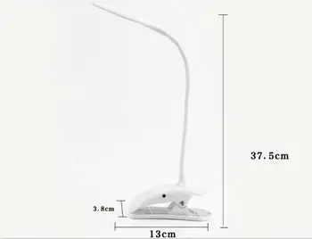 Marmenkina 3w Lampa de Birou LED Masă Lampă de Lectură Flexional Sta Clip Lampa de Birou Fashion Noutate Cadou pentru Elev Alb