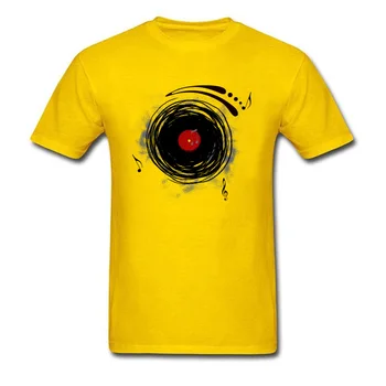 Masculi de Top T-Shirt Pop Art Design Tricou Pentru Bărbați discuri de Vinil Retro, Grunge DJ Arta Tricou La Vanzare Colegiul de Muzică Tricouri