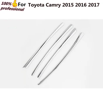 Masina ABS Cromat față motor de curse grătar, Mașină de grila superioară capota stick panou ornamental lampa 4 buc pentru Toyota Camry 2016 2017