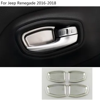 Masina corp styling capac Inox ușă interioară internă ocupa castron cadru lampa 4 buc Pentru Jeep Renegade 2016 2017 2018
