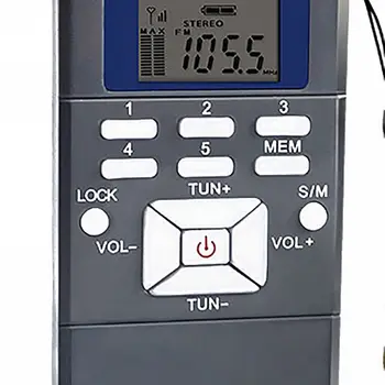 Mayitr 1 buc Portabil Radio FM Digital Profesional Portabil FM Radio Receptor Alimentat de la Baterie cu Cască